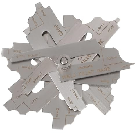 Juego de soldadura de filete de 7 piezas, medidores de profundidad, prueba de inspección de soldadura, marcas cubitales, comprobación métrica, tamaño de filete y garganta, herramienta de soldadura de