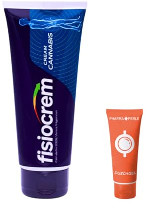 fisiocrem Cream Cannabis 1x 200 ml I Hautcreme mit CBD, Hanfsamenöl, Arnika, Johanniskraut & Vanille I Wärmeeffekt I entspanntes Hautgefühl für Alltag & Sport I Spar-Set plus Pharma Perle give away