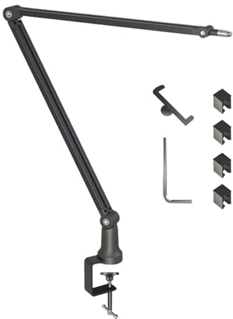 Mikrofon arm skrivbordsfäste robust mikrofonhållare för spel podcast ljud