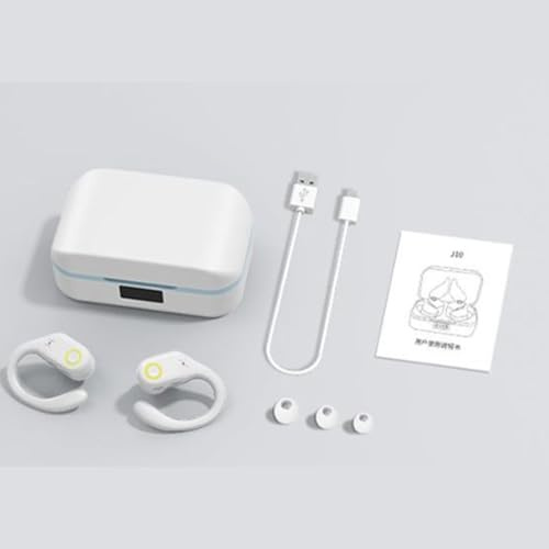 Chiyyak Auricolari Wireless con Cancellazione del Rumore, Cuffie Bluetooth Intrauricolari con Batteria a Durata Ultra Lunga, per Android Bianco, con Custodia di Ricarica per Sport,