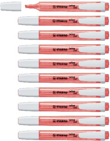 STABILO - Textmarker - swing cool - 10er Pack - rot