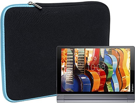 Slabo Tablet Tasche Schutzhülle für Lenovo Yoga Tab 3 Pro (10 Zoll) Hülle Etui Case Phablet aus Neopren – TÜRKIS/SCHWARZ