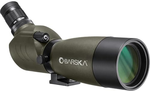 20-60x60 Blackhawk Spotting Scope, Green, Angled