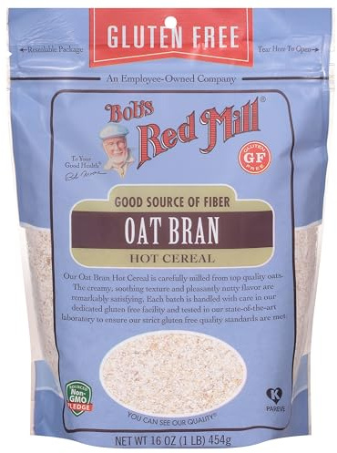 Bob's Red Mill - Gluten Free Oat Bran, Good Source of Fiber, Hot Cereal, 454g Pouch