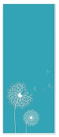 banjado® Magnettafel 30 x 75cm / Magnetwand aus Metall/Magnetpinnwand als Memoboard/Pinnwand Magnettafel Küche, Büro, Kinderzimmer inkl. 4 Magnete & Montageset - Motiv Pusteblume 4