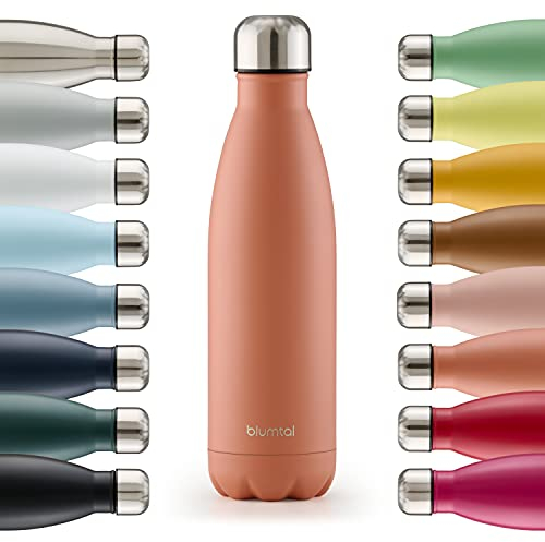Blumtal® Botella termica Charles - botella termica 750ml sin BPA - botella agua acero inoxidable - botellas de agua acero inoxidable aislada - termo acero inoxidable - termo agua - cameo brown/marrón