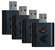 Witty Battery Saver, Doublez la durée de vie de la batterie de votre smartphone, compatible avec Android, iPad, Smartwatch, Samsung, Tablette, Huawei, USB (Pack x 4, Black)