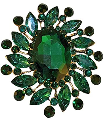 C H SZ CC Brosche Broschennadeln Smaragd-Diamant-Nieten-Blumen-Brosche weibliche Zubehör Dekoration Perle Corsage Pin Retro Textur Broschen