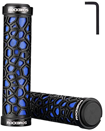 ROCKBROS Bike Handlebar Grips Double Lock-on Bike Grips Non-Slip Bicycle Handlebar Grips for MTB, BMX, Scooters, Folding Bikes 22.2mm