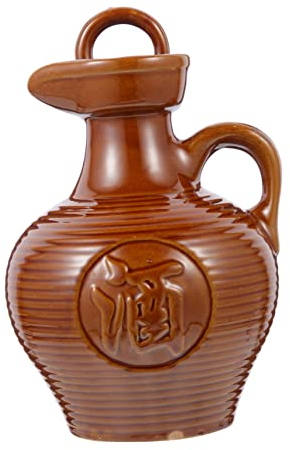 TOPBATHY Pichet à Vin En Céramique 500 Ml Bouilloire à Vin Conteneur Portable à Usage Domestique Et Restauration En Terre Cuite Pour Service Et Dégustation
