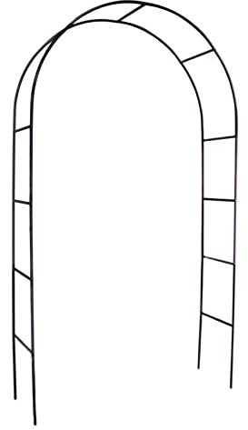Arched Wrought Iron Frame Flower Arch Flower Frame Plant Climbing Frame Garden Outdoor Rose Clematis Melon and Fruit Climbing Frame Dark Green 55.11X14.96X94.48 Inches