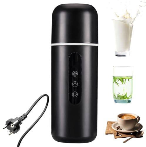 Hervidor eléctrico de viaje, 420 ml, hervidor portátil, temperatura ajustable, pequeño hervidor de agua caliente con mezclador magnético de inducción para viajes de negocios