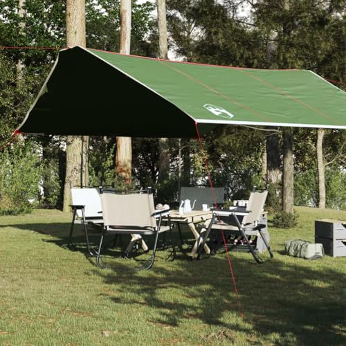 Tino Tech Tarp Outdoor Tent Zeltunterlage für Ourdoor Camping Camping Zelt Plane Ultraleicht Camping Zeltplane Wasserdicht Tarp Zeltplane Tarp für Hängematte 420x440 cm Oxford-Gewebe Grün