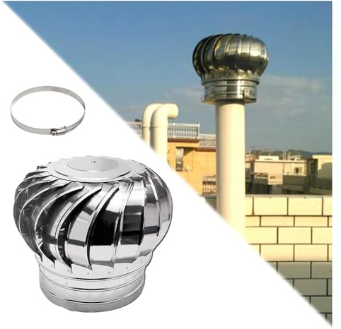 Comignoli girevoli, Comignolo Girevole per Camini Tappo di ventilazione for tetto con ventilatore a tetto non elettrico for camino/piccola casa(200mm/7.9 in)