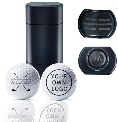 Vniqloo Innovativer Golfball-Stempel: Doppelfunktionales Ausrichtungswerkzeug und personalisierter Marker, größere, dauerhafte Markierungen mit wiederaufladbarer Tinte Golfer