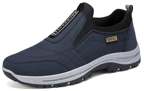 Zapatos para Caminar para Hombre, Zapatillas de Senderismo al Aire Libre, Zapatos de Senderismo sin Cordones para Hombre, Zapatos Ortopédicos, Zapatos Ligeros para el Trabajo