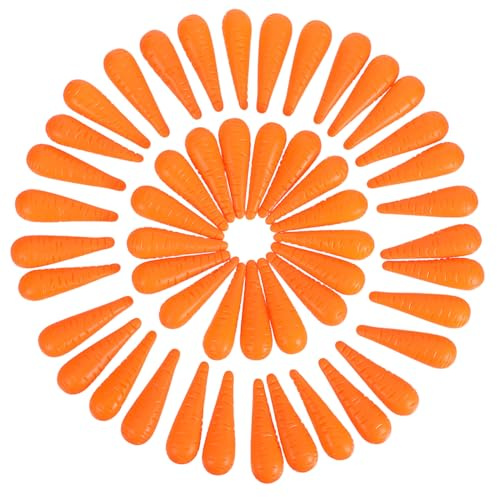 MUELODSIC 50 Stück Schneemann Karotten Nase Bastelset Orange Kunststoff Schneemann Nase DIY Zubehör Winter Dekoration für Outdoor Basteln