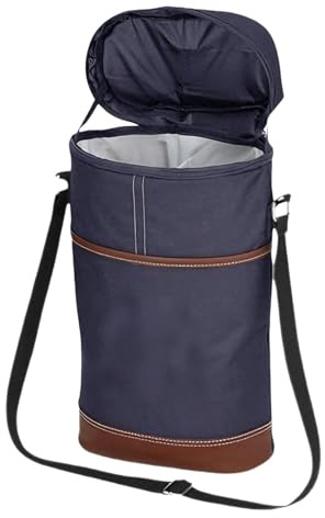 Wine Cooler Bag - 2 Bottle Leakproof Carrier, Portable Cooler Tote With Shoulder Strap, Padded Oxford Cloth Protection | Thermal Beverage Case For Picnicking Hiking Camping Beach