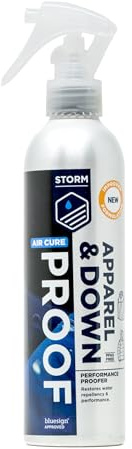 STORM Air-Cure Apparel & Down Proofer Spray 225ml | Spray-on Waterproofing Solution To Restore Water Repellent Properties to Technical Waterproof Clothing & Down-filled Items | No need to add heat
