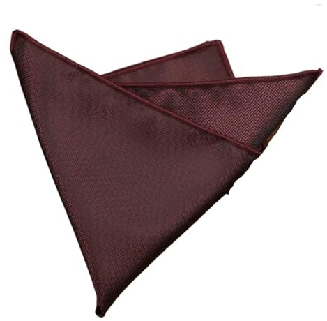 IRFHDCX Herrkostympåse klassisk fyrkantig ficknäsduk 24 cm för män, elegant polyesternäsduk, Hanky Affärsbröllop, Vinrött, One size