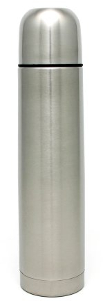 GRÄWE Thermoskanne 1 Liter, Edelstahl Isolierflasche, Trinkflasche, Thermoflasche, Thermokanne, doppelwandige Isolierkanne mit Isolierbecher, Klick-Klack-Schnellverschluss, auslaufsicher