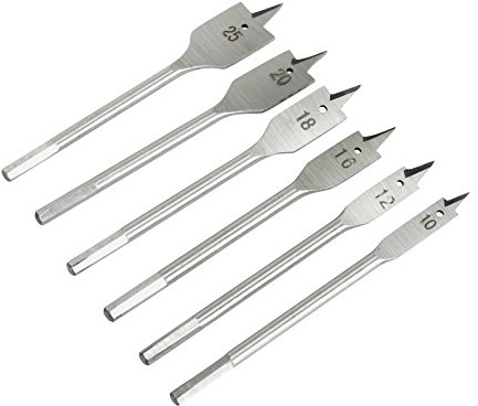 Cogex 25107, Flachfräsbohrer 10 x 25 mm, 6-teilig