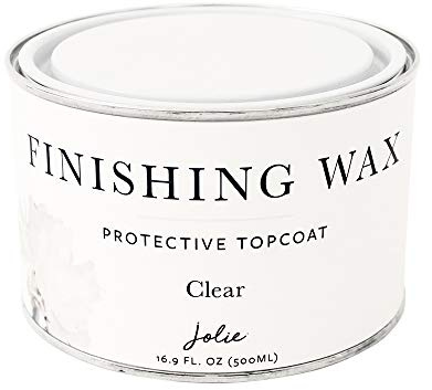 Jolie Finishing Wax - Protective topcoat Paint - Use on interior furniture, cabinets, walls, home decor and accessories - Odor-Free, Non-Hazardous - Clear - 500 ml