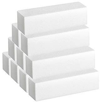 PROFICO Nagelpolierblock Buffer 100/100 Weiß - 10 Stück - 4-Seitig Feilblock Nagelfeile - Nagelfeile für Maniküre Pediküre und Nagelmodellage Weiß Buffer Schleifblöcke Professionelle Nagelfeile Block
