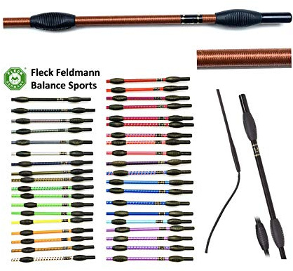 JA Horse Fleck Feldmann Balance Sports Dressurgerte Gerte Reitgerte (Hellbraun Caramel, 100 cm)
