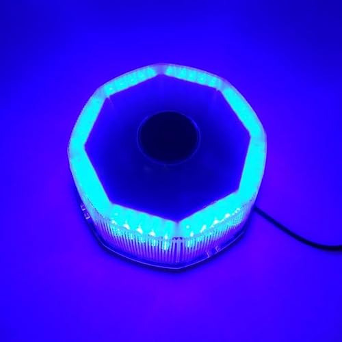 Luce Strobo da 240 LED con Lampeggiante per Auto con Fissaggio Magnetico, Luci di Segnalazione per Camion, Faro Strobo Flash con Spina da 12V per Accendisigari (Blu)