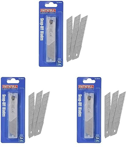 Faithfull TKBS18 Snap Off Knife Blade (Pack of 3)