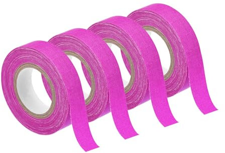sourcing map 4 Rollos de Cinta Adhesiva de Tela de Gaffers Neon, 0.6 pulgadas x 32.8 pies Cinta que Brilla en la Oscuridad Cinta Adhesiva Fluorescente Luz Negra, Morado