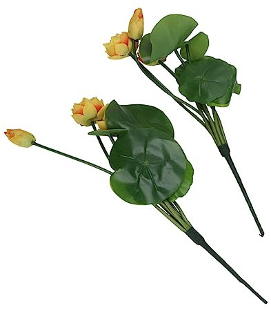 Zerodeko 2stücke Künstliche Lotusblumen Rote Seerosen Deko Haltbares Kunstblumen Ornament Für Wohnraum Gartenparty Büro Wohnliche Tischdekoration