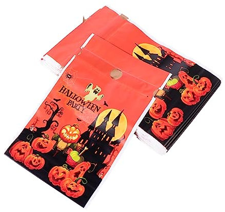 PLAFOPE 50 Sacchetti Di Halloween Con Coulisse Per Caramelle E Dolcetti Stile Casuale Luminosi E Robusti