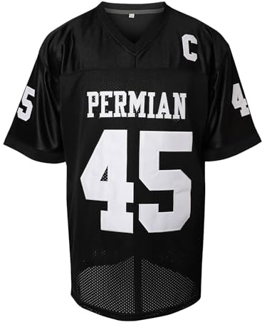 Boobie Miles Jersey, 45 Permian High School Football Jersey Friday Night Lights Movie Jersey for Men Black