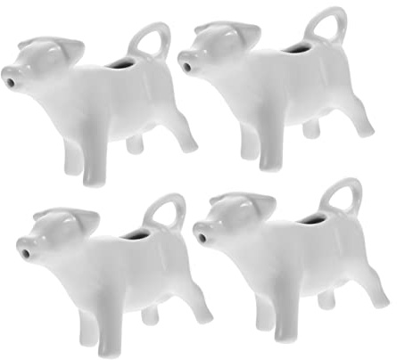 Ciieeo 4pièces Pichet à Forme De Vache Pot à Café Pichet à Sauce Pour Maison Avec Grand Bec Verseur Facile à Utiliser
