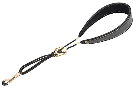 pistro Saxophon-Nackengurt für Sopran, Alt, Tenor, Bariton, Saxophon, Haken, Gürtel, schwarz, verstellbar, weiches Leder, Geschirr für Bassklarinetten, Englischhorn, Fagott, Oboe, Schwarz, 1