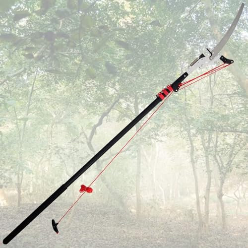 GLMGBP Podadora de árboles telescópica, Sierra de pértiga Extensible de Largo Alcance, podadora de árboles para podar y Recortar Ramas y Hojas (tamaño: 18 pies)