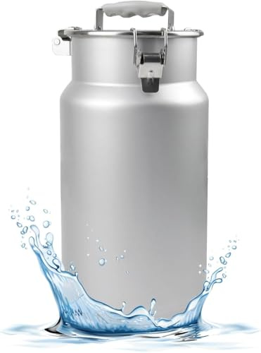 Latte in Acciaio Inox C con Coperchio Sigillato D Carry Hdle, Brocca per Latte, Vino, Acqua, Secchio per Liquidi Trsport, 7L