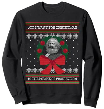 Camiseta navideña Estilo suéter Aproveche los Medios de producción Sudadera