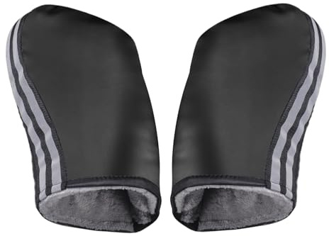 Djowyh Moufles pour Le Guidon - Gants d'hiver Chauds et Coupe-Vent - Manchons de Guidon étanches, pour Moto, VTT, vélo de Route, vélo électrique, Scooter, Hommes et Femmes