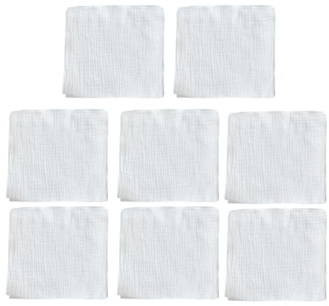Mipcase Paños de Algodón 100% para Recién Nacido 8 Piezas Doble Capa Lavables y Reutilizables Pañales de Muselina 43X45 CM Toallitas para Eructar Bebés Uso Diario y