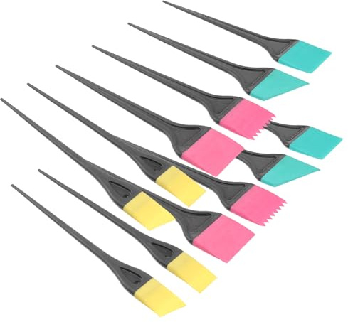Cabilock Lot de 2 Set de Sets de Kits Pinceaux à Teinture pour Cheveux en Silicone, 6 Pièces, Brosses et Peignes Colorants Polyvalents pour Coloration Précise, Réutilisables et Adaptés