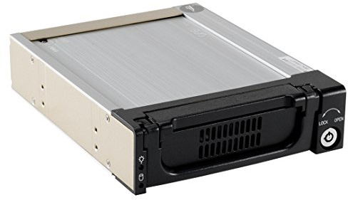 FANTEC SNT-135SATA-1 Wechselrahmen (für den Einbau von 8,89 cm (3,5 Zoll) SATA I/II/III Festplatten in einen 13,34 cm (5,25 Zoll) Schacht, 40mm Lüfter) schwarz