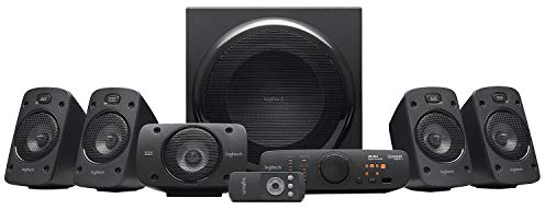 Logitech Z906 5.1 Sound System, Lautsprecher mit 1000 Watt Surround Sound, THX, Mehrere Audio-Eingänge, Fernbedienung, EU Stecker, PC/PS4/Xbox/Stereo-Anlage/TV/Smartphone/Tablet - Schwarz