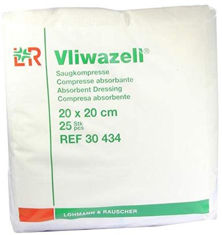 VLIWAZELL Saugkompressen 20x20 cm unsteril 25 St