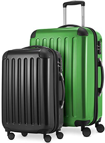 HAUPTSTADTKOFFER - Alex - 2er Kofferset Hartschale glänzend, mittelgrosser Koffer 65 cm + Handgepäck 55 cm, 74 + 42 Liter, TSA
