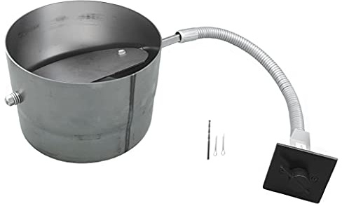 hs-kamine Rohr mit Abgas-Drosselklappe Varianten Ø 180 und 200 mm biegsame Welle 50 cm und Drehknopf wahlweise Schwarz oder weiß (200 mm Drehknopf schwarz)