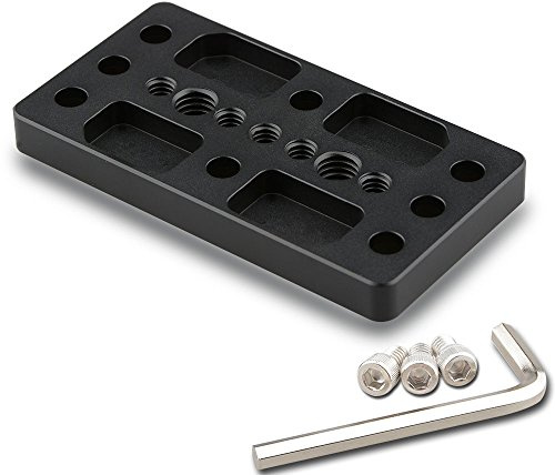 CAMVATE Kamera Käse Platte mit 1/4 & 3/8 Gewinde Loch für DSLR Kamera Cage Rig Stabilisator