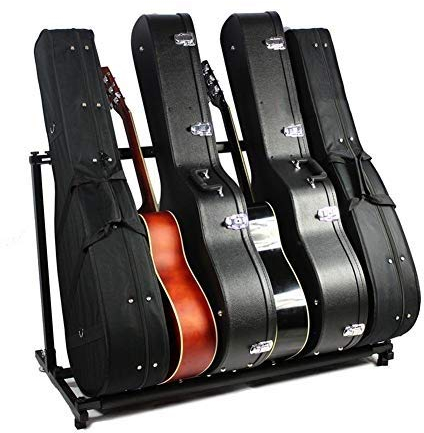 Gitarrenständer Multistand Gitarrenstativ Mehrfach Gitarrenhalter, Ständer für 5/7 Gitarren und Bässe, Gitarrenständer, Mehrfachständer Guitar Stand für 5 elektrische Instrumente (für 5)
